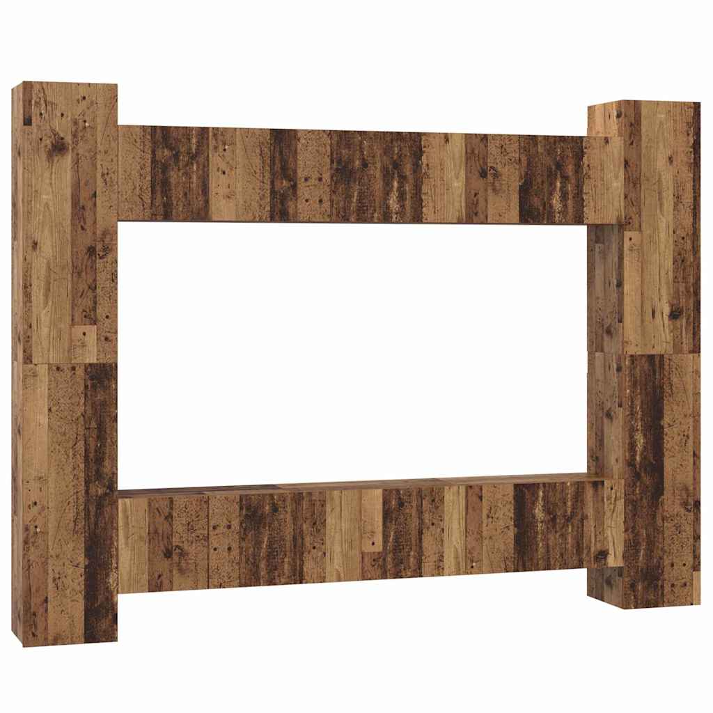 TV-Möbel-Set 10 pcs Altholz 30,5 x 30 x 90 cm Holzwerkstoff