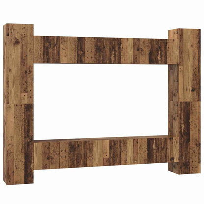 TV-Möbel-Set 10 pcs Altholz 30,5 x 30 x 90 cm Holzwerkstoff