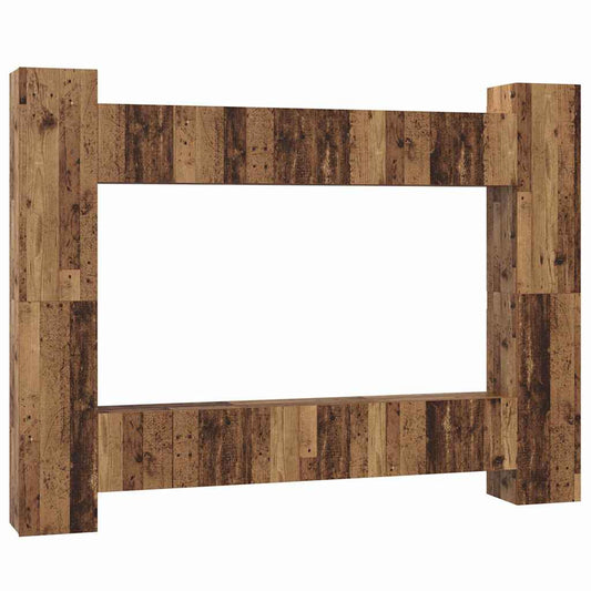 TV-Möbel-Set 10 pcs Altholz 30,5 x 30 x 90 cm Holzwerkstoff