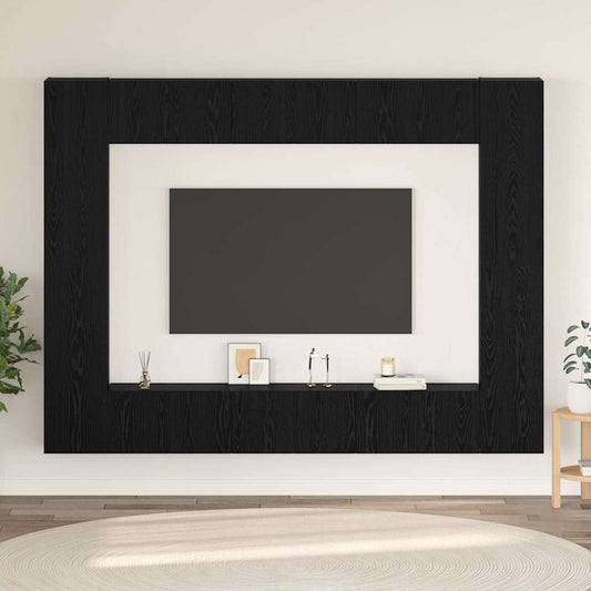TV-Möbel-Set 10 pcs Schwarze Eiche Mittel 30,5 x 30 x 90 cm