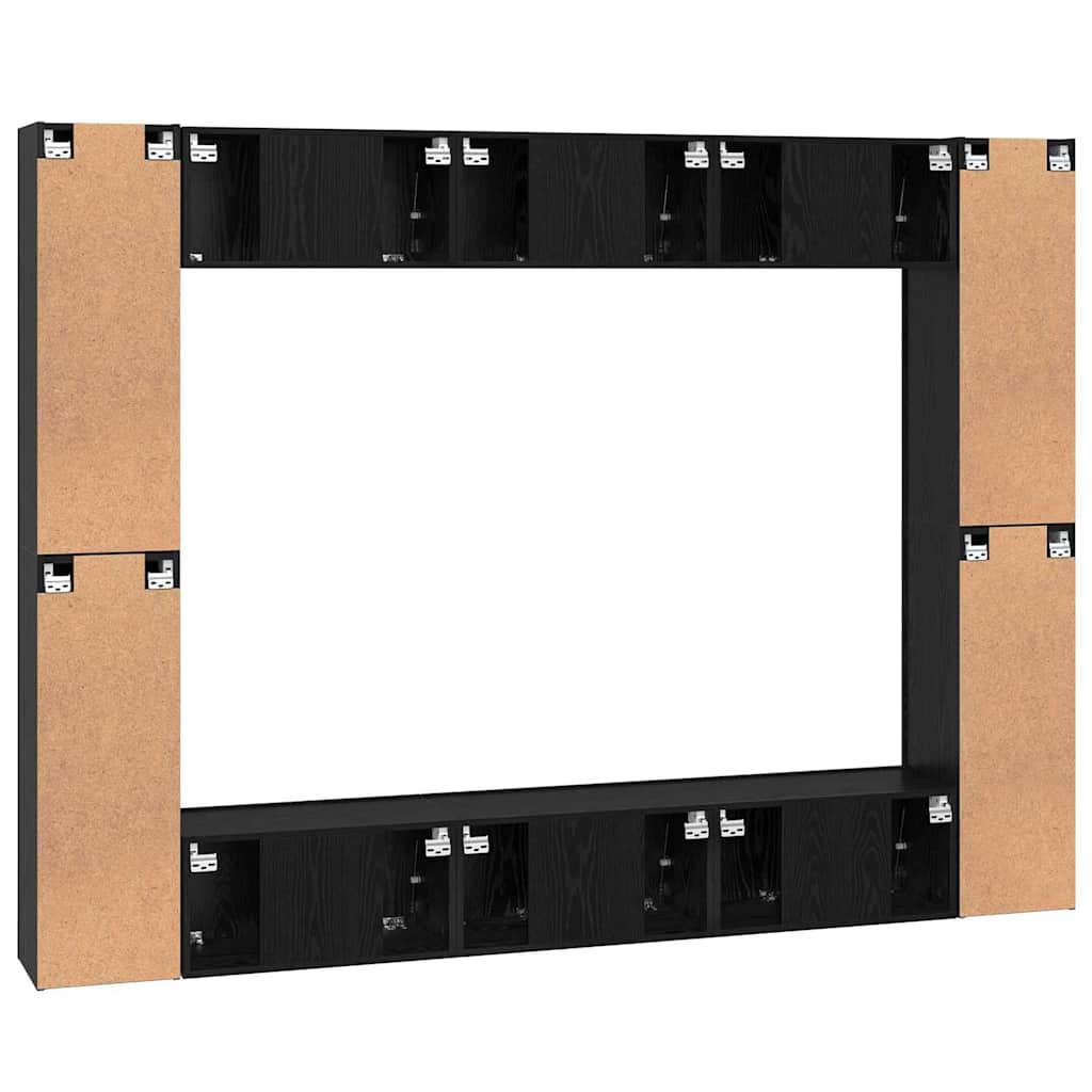 TV-Möbel-Set 10 pcs Schwarze Eiche Mittel 30,5 x 30 x 90 cm