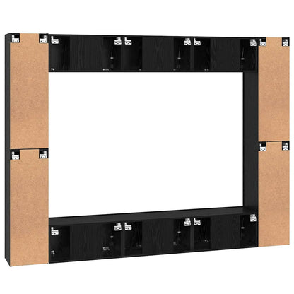 TV-Möbel-Set 10 pcs Schwarze Eiche Mittel 30,5 x 30 x 90 cm
