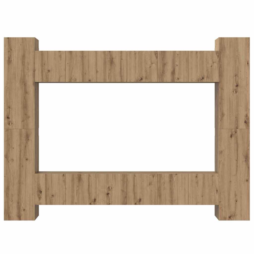 TV-Möbel-Set 10 pcs Eiche handwerklich 30,5 x 30 x 90 cm