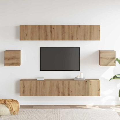 6-teiliges TV-Schrank Set Artisan Eiche Holzwerkstoff