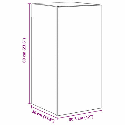 TV-Möbel-Set 4 pcs Schwarze Eiche 80 x 30 x 30 cm Holzwerkstoff