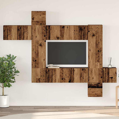 TV-Möbel-Set 10 pcs Altholz 30,5 x 30 x 90 cm Holzwerkstoff