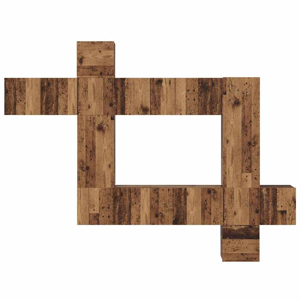 TV-Möbel-Set 10 pcs Altholz 30,5 x 30 x 90 cm Holzwerkstoff