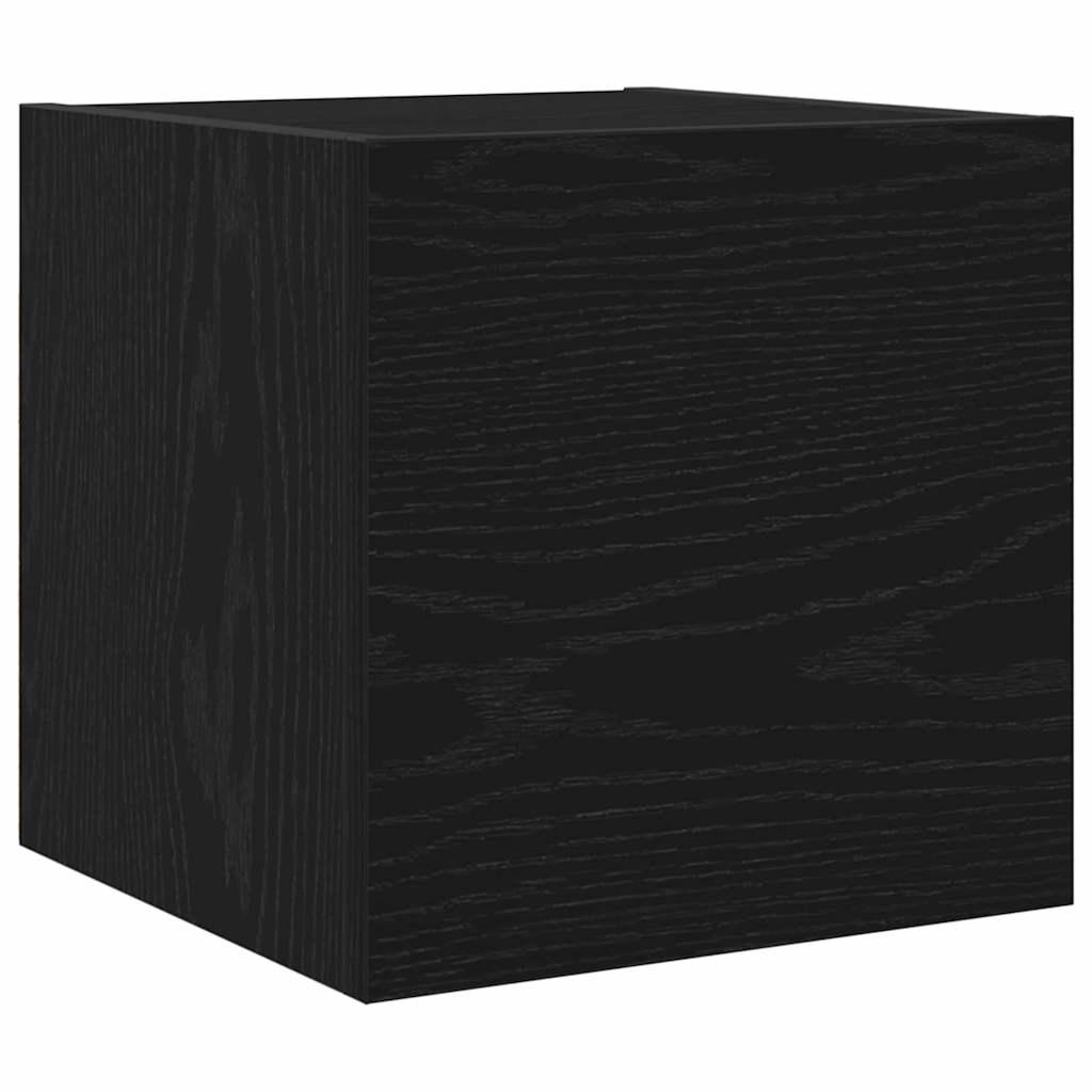 TV-Möbel-Set Wandmontiert 10 pcs Schwarze Eiche Holzwerkstoff