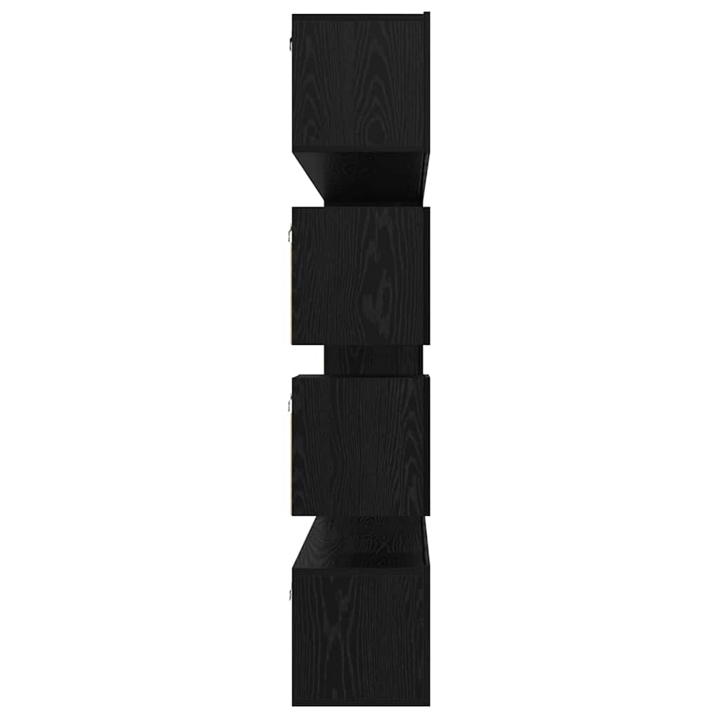 TV-Möbel-Set Wandmontiert 10 pcs Schwarze Eiche Holzwerkstoff