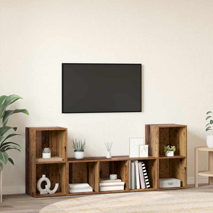 TV-Schränk 3 pcs Braun 107 x 35 x 37 cm Holzwerkstoff
