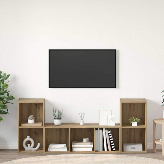 TV-Schränk 3 pcs Braun 107 x 35 x 37 cm Holzwerkstoff