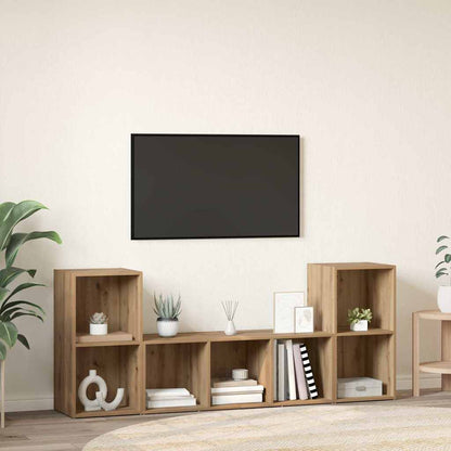 TV-Schränk 3 pcs Braun 107 x 35 x 37 cm Holzwerkstoff