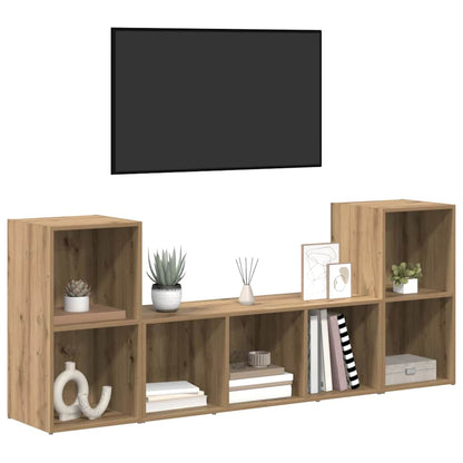 TV-Schränk 3 pcs Braun 107 x 35 x 37 cm Holzwerkstoff