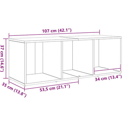 TV-Schränk 3 pcs Braun 107 x 35 x 37 cm Holzwerkstoff