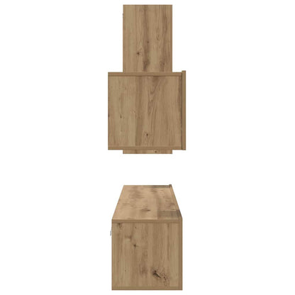 TV-Möbel-Set 4 pcs Eiche handwerklich 30,5 x 30 x 90 cm