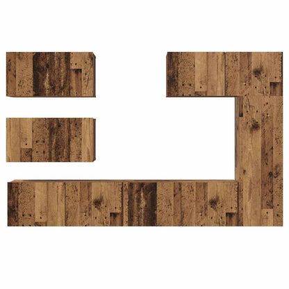 TV-Möbel-Set 6 pcs Altholz 30,5 x 30 x 90 cm Holzwerkstoff