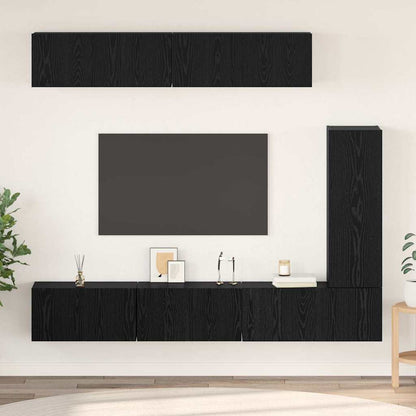 TV-Möbel-Set 6 pcs Schwarze Eiche 30,5 x 30 x 90 cm