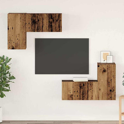 TV-Möbel-Set 4 pcs Altholz 60 x 30 x 30 cm Holzwerkstoff