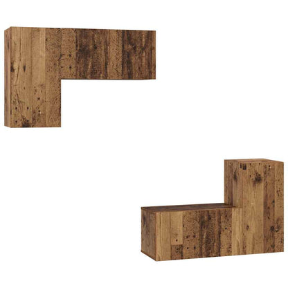 TV-Möbel-Set 4 pcs Altholz 60 x 30 x 30 cm Holzwerkstoff