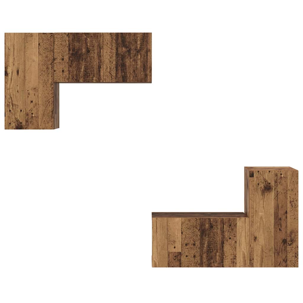 TV-Möbel-Set 4 pcs Altholz 60 x 30 x 30 cm Holzwerkstoff