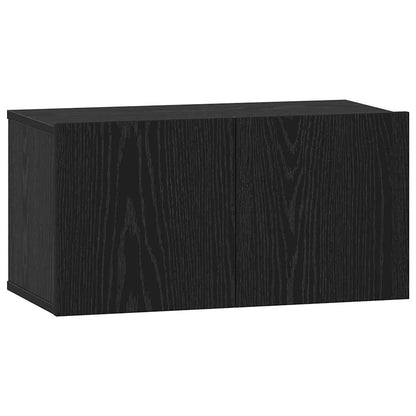 TV-Möbel-Set 4 pcs Schwarze Eiche 60 x 30 x 30 cm Holzwerkstoff