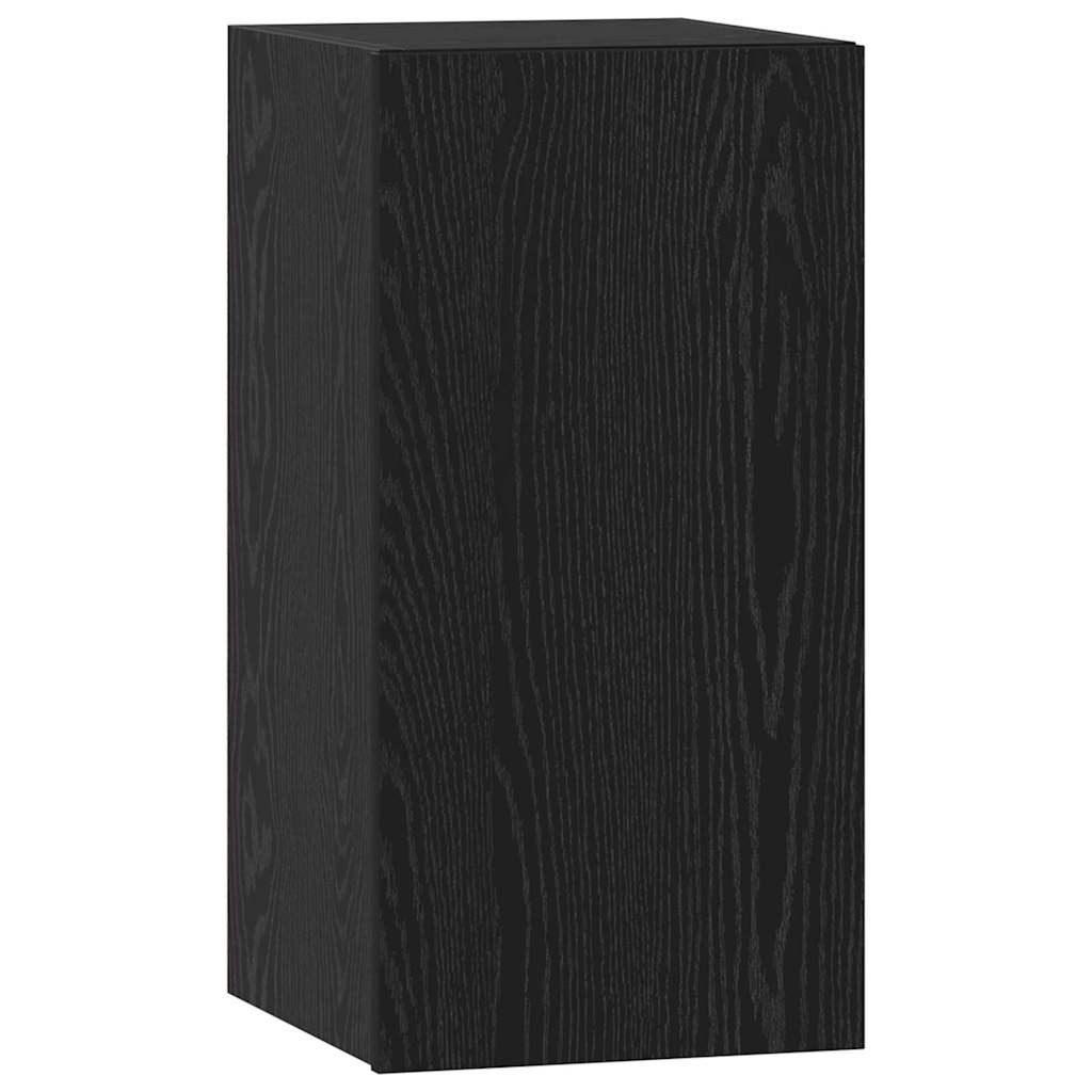 TV-Möbel-Set 4 pcs Schwarze Eiche 60 x 30 x 30 cm Holzwerkstoff