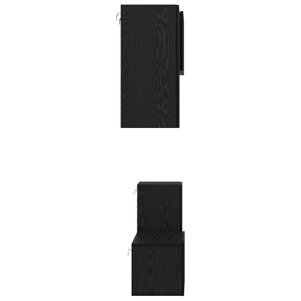 TV-Möbel-Set 4 pcs Schwarze Eiche 60 x 30 x 30 cm Holzwerkstoff