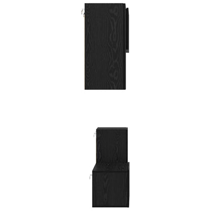 TV-Möbel-Set 4 pcs Schwarze Eiche 60 x 30 x 30 cm Holzwerkstoff