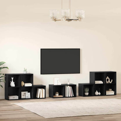 TV-Schrank Set 8 pcs Schwarze Eiche 37 x 35 x 72 cm