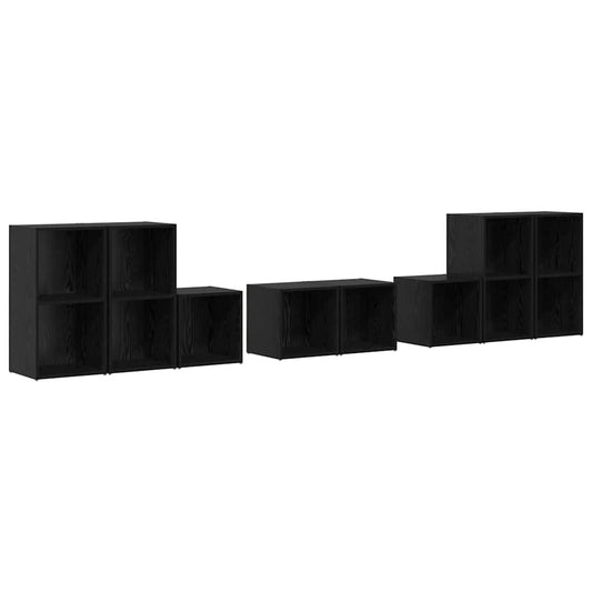TV-Schrank Set 8 pcs Schwarze Eiche 37 x 35 x 72 cm