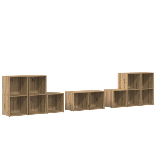 TV-Schrank Set 8 pcs Artisan Eiche 37 x 35 x 72 cm