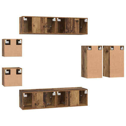 TV-Möbel-Set 8 pcs Altholz 30,5 x 30 x 60 cm Holzwerkstoff