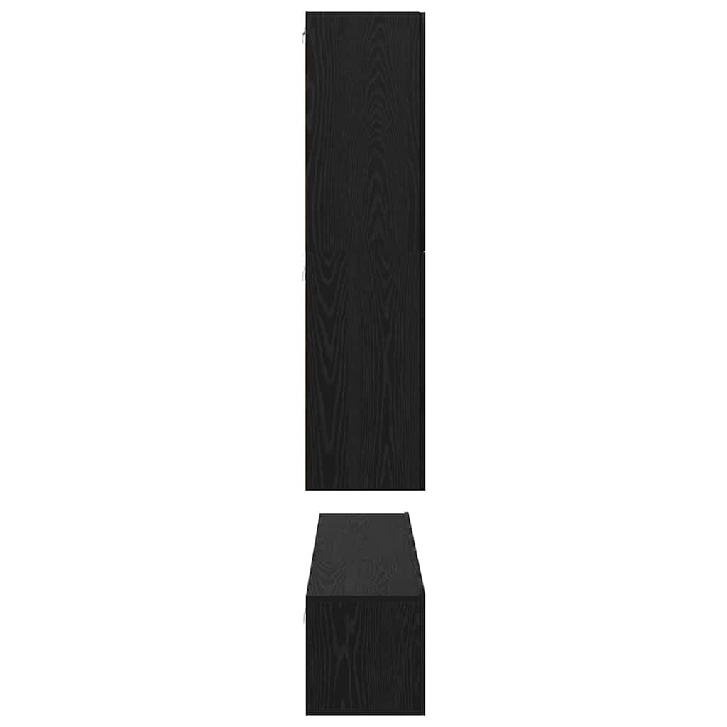 TV-Möbel-Set 8 pcs Schwarze Eiche Holzwerkstoff
