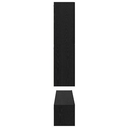 TV-Möbel-Set 8 pcs Schwarze Eiche Holzwerkstoff