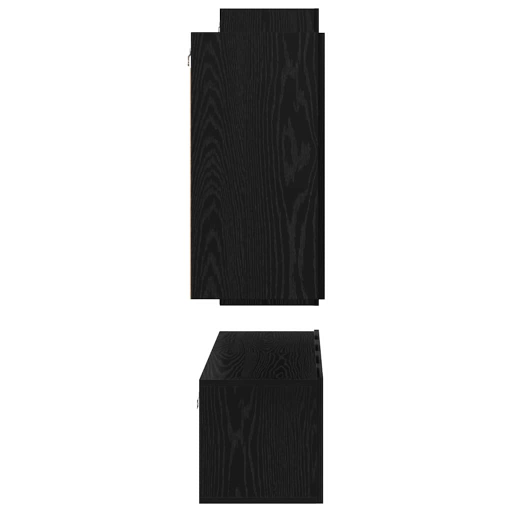 TV-Möbel-Set 4 pcs Schwarze Eiche 30,5 x 30 x 90 cm