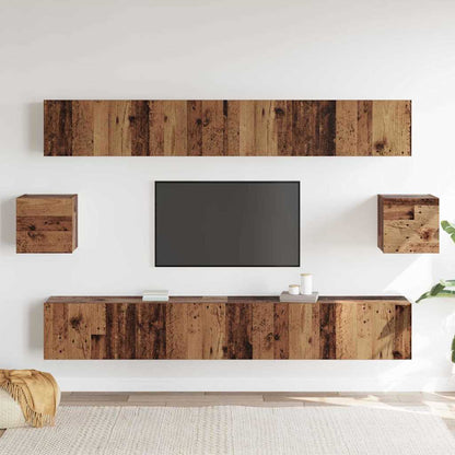 6-teiliges TV Schrank Set Altholz Ingenieuroh