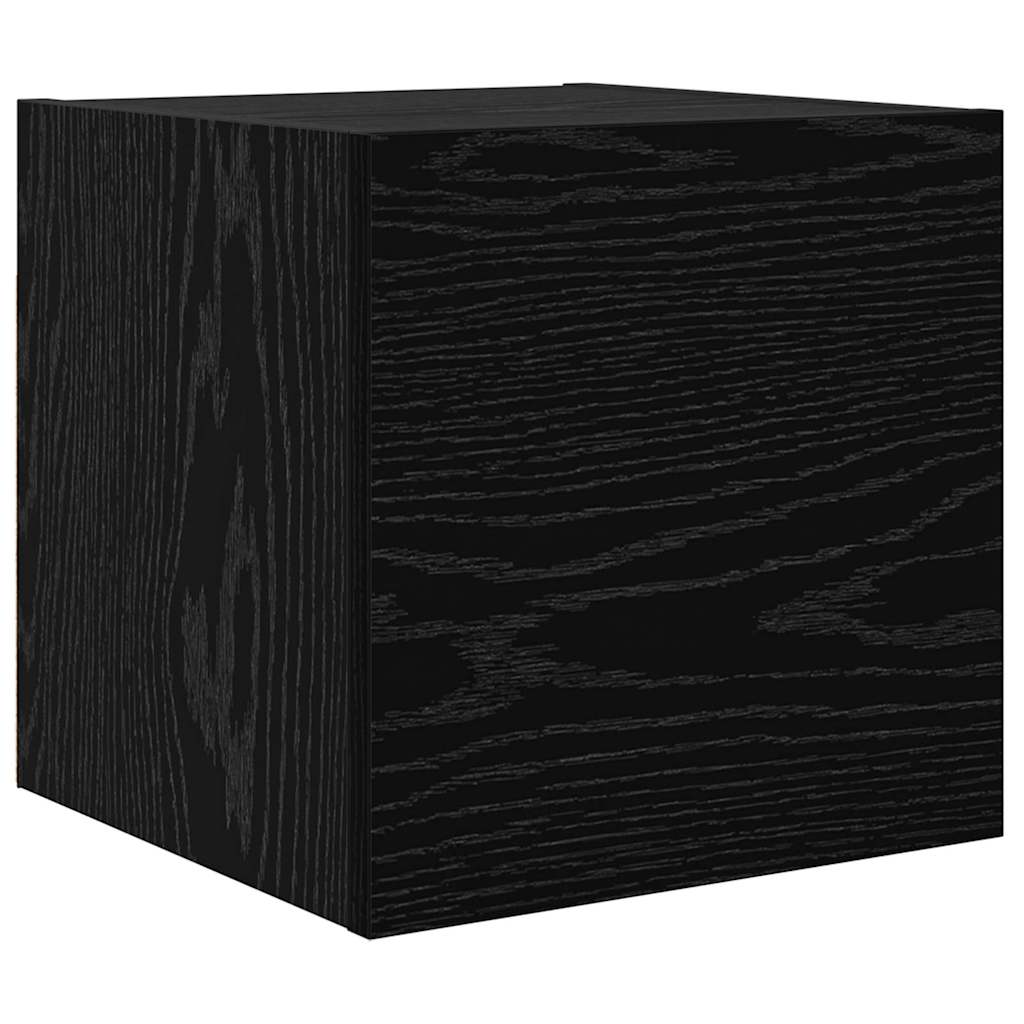 TV-Möbel-Set Wandmontiert 8 pcs Schwarze Eiche Holzwerkstoff