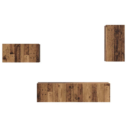 TV-Möbel-Set 4 pcs Altholz 30,5 x 30 x 60 cm Holzwerkstoff