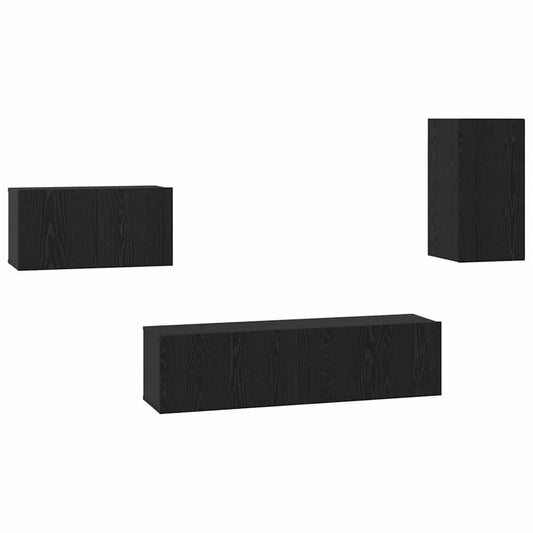 TV-Möbel-Set 4 pcs Schwarze Eiche 30,5 x 30 x 60 cm