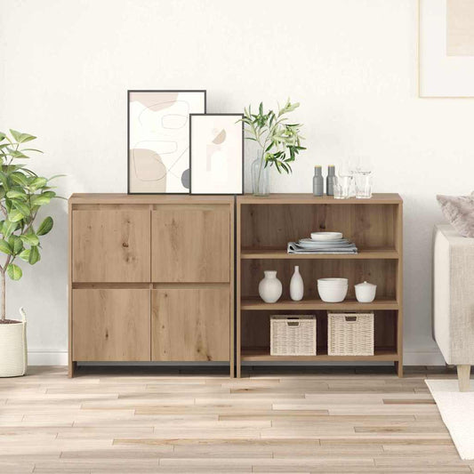 Sideboards 2 pcs Eiche handwerklich 70 x 41 x 75 cm