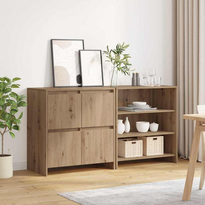Sideboards 2 pcs Eiche handwerklich 70 x 41 x 75 cm
