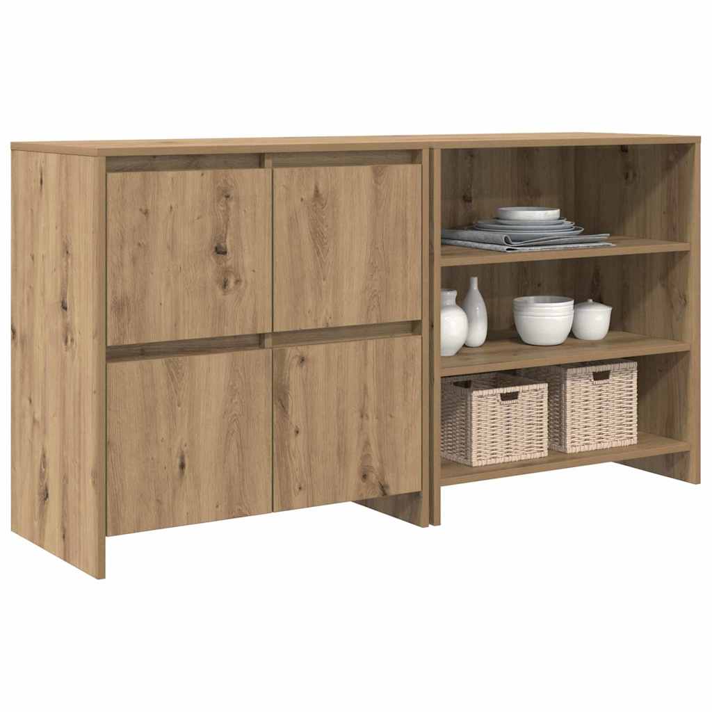 Sideboards 2 pcs Eiche handwerklich 70 x 41 x 75 cm