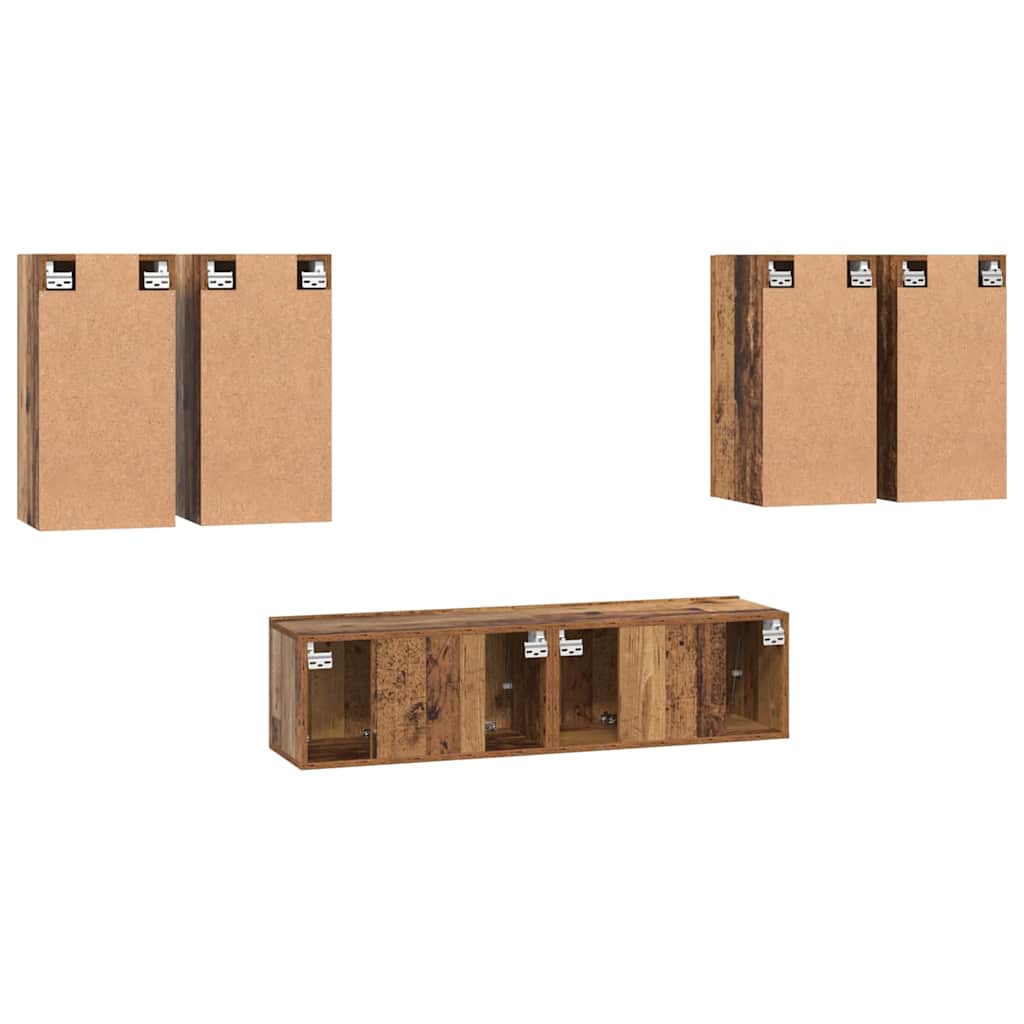TV-Möbel-Set 6 pcs Altholz 60 x 30 x 30 cm Holzwerkstoff