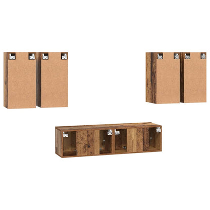 TV-Möbel-Set 6 pcs Altholz 60 x 30 x 30 cm Holzwerkstoff