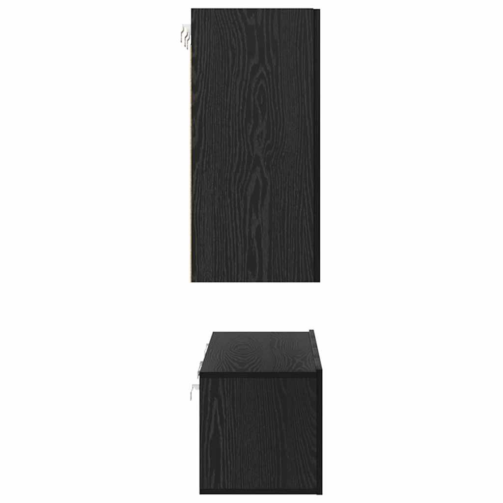 TV-Möbel-Set 6 pcs Schwarze Eiche 60 x 30 x 30 cm Holzwerkstoff