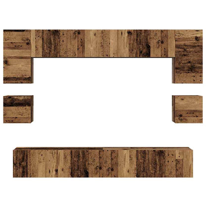 TV-Möbel-Set 8 pcs Altholz 100 x 30 x 30 cm Holzwerkstoff