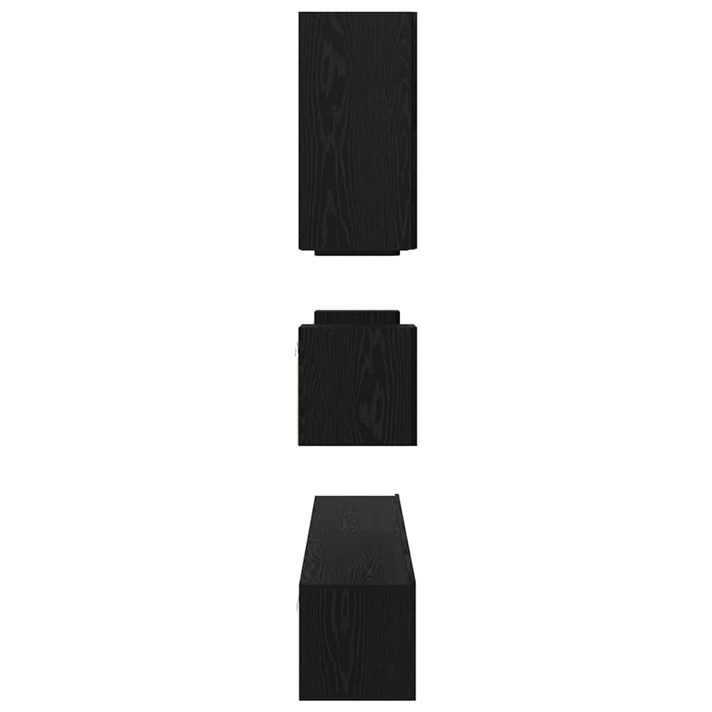 TV-Möbel-Set Wandmontiert 8 pcs Schwarze Eiche 100 x 30 x 30 cm