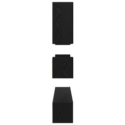 TV-Möbel-Set Wandmontiert 8 pcs Schwarze Eiche 100 x 30 x 30 cm