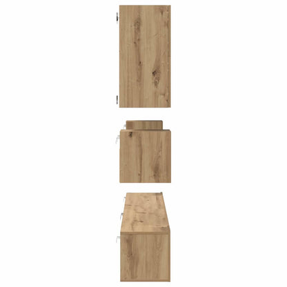 TV-Möbel-Set 8 pcs Eiche handwerklich 100 x 30 x 30 cm