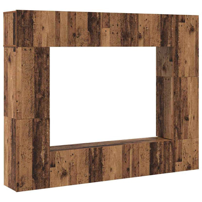 TV-Möbel-Set 8 pcs Altholz 80 x 30 x 30 cm Holzwerkstoff
